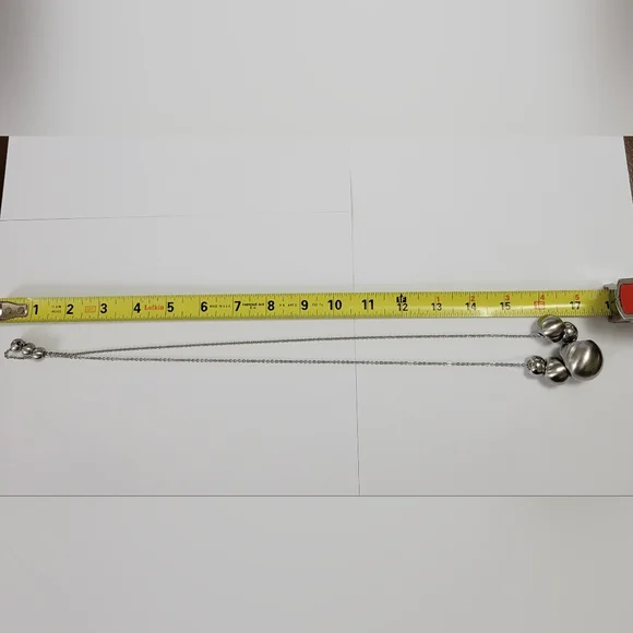 BREIL CHAOS Adjustable Necklace with Polished & Satin Steel Spheres EUC - Picture 6 of 12